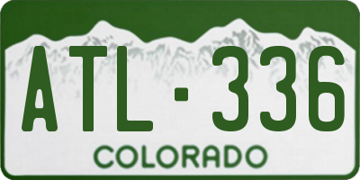 CO license plate ATL336