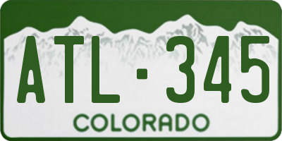 CO license plate ATL345