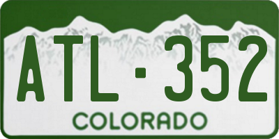 CO license plate ATL352
