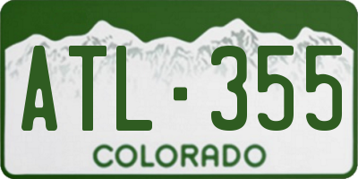 CO license plate ATL355