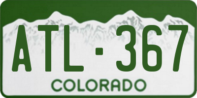 CO license plate ATL367