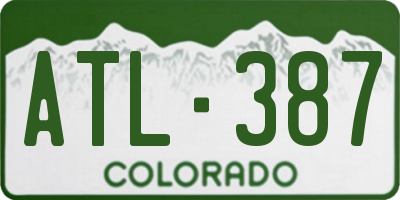 CO license plate ATL387