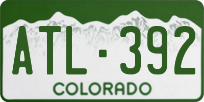 CO license plate ATL392