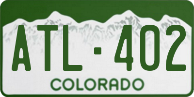 CO license plate ATL402
