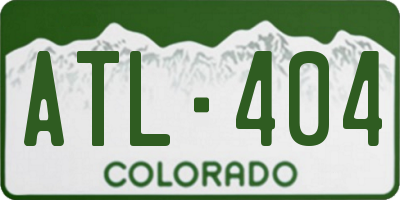 CO license plate ATL404