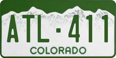 CO license plate ATL411