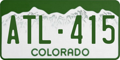 CO license plate ATL415