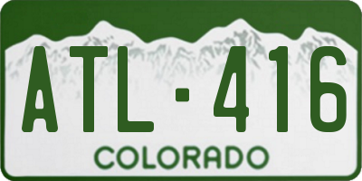 CO license plate ATL416