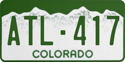 CO license plate ATL417