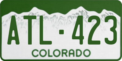 CO license plate ATL423