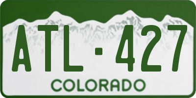 CO license plate ATL427