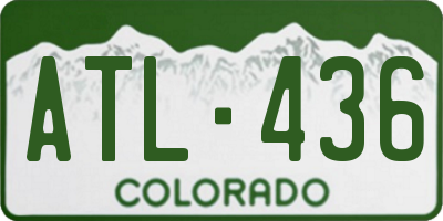 CO license plate ATL436