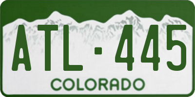 CO license plate ATL445
