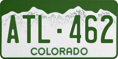 CO license plate ATL462