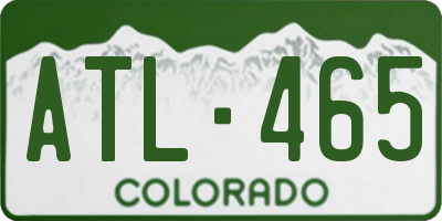CO license plate ATL465