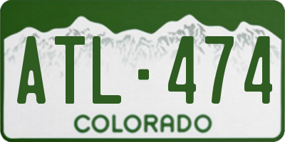 CO license plate ATL474