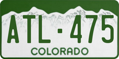 CO license plate ATL475