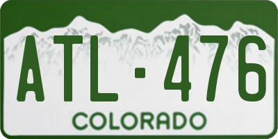CO license plate ATL476