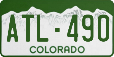 CO license plate ATL490