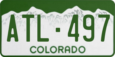 CO license plate ATL497
