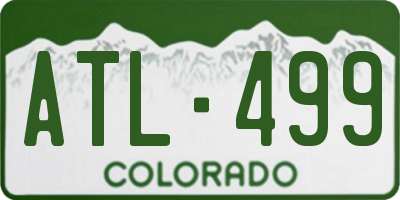 CO license plate ATL499