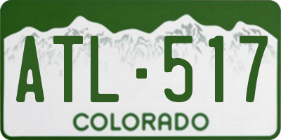 CO license plate ATL517