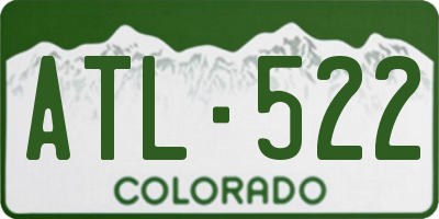 CO license plate ATL522