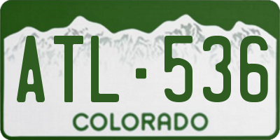 CO license plate ATL536