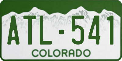 CO license plate ATL541