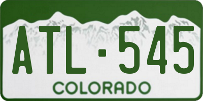 CO license plate ATL545