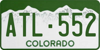 CO license plate ATL552
