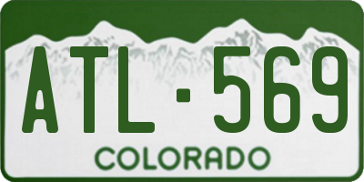 CO license plate ATL569