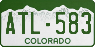 CO license plate ATL583
