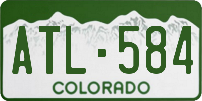 CO license plate ATL584