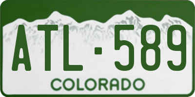 CO license plate ATL589