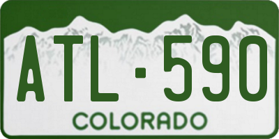 CO license plate ATL590