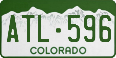 CO license plate ATL596