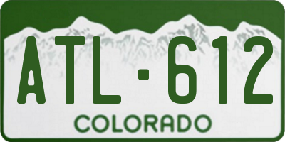 CO license plate ATL612