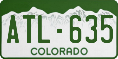 CO license plate ATL635