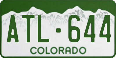 CO license plate ATL644