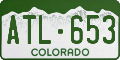 CO license plate ATL653