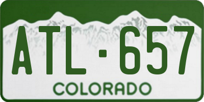 CO license plate ATL657