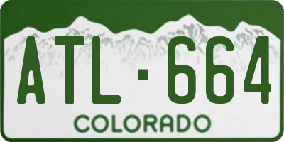 CO license plate ATL664