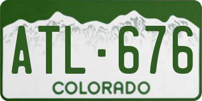 CO license plate ATL676