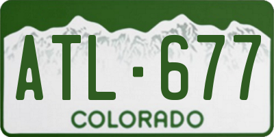 CO license plate ATL677