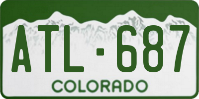 CO license plate ATL687
