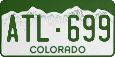 CO license plate ATL699