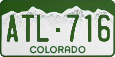 CO license plate ATL716