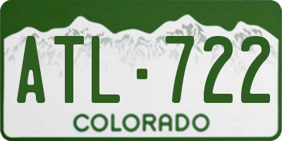 CO license plate ATL722