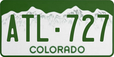 CO license plate ATL727